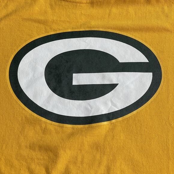 Fanatics Green Bay Packers Logo Shirt 3X Cotton Yellow Football NFL Cheesehead - Picture 3 of 8